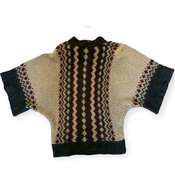 DEX sweater - medium - button down - wool blend - purple, black - Picture 2 of 7